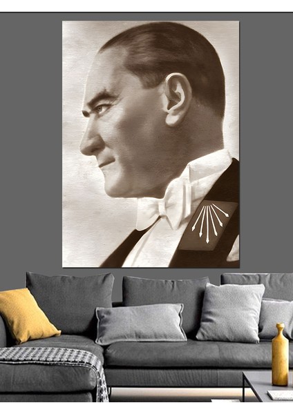 Mustafa Kemal Atatürk Dekoratif Kanvas - Mdf Ahşap Tablo