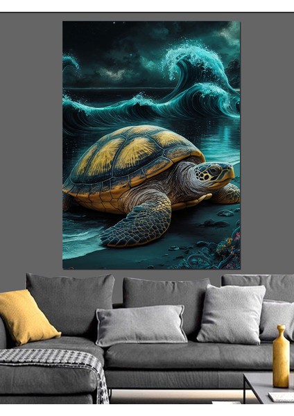 Deniz Kaplumbağası Dekoratif Kanvas - Mdf Ahşap Tablo fiyatları