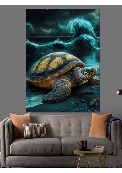 Deniz Kaplumbağası Dekoratif Kanvas - Mdf Ahşap Tablo modelleri