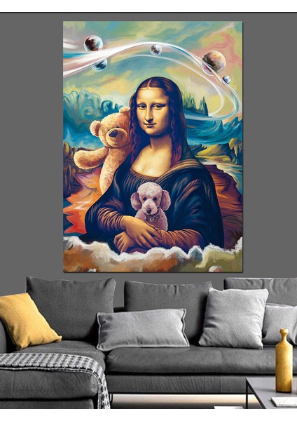 Pop Art Mona Lisa Dekoratif Kanvas - Mdf Ahşap Tablo fiyatları