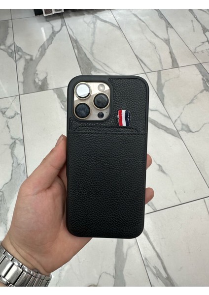 Apple iPhone 14 Pro Max Uyumlu Deri Kılıf Kartlıklı Kılıf Arkası Cüzdanlı Kılıf Kart Koymalı Kılıf Siyah fiyatları