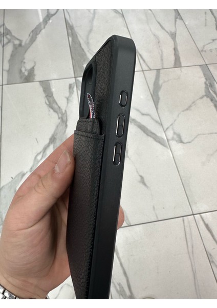 Apple iPhone 14 Pro Max Uyumlu Deri Kılıf Kartlıklı Kılıf Arkası Cüzdanlı Kılıf Kart Koymalı Kılıf Siyah indirimleri
