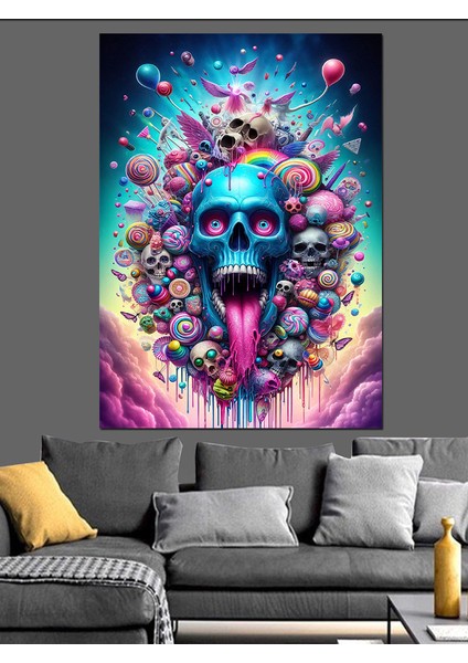 Mavi Kuru Kafa Dekoratif Kanvas - Mdf Ahşap Tablo fırsatları