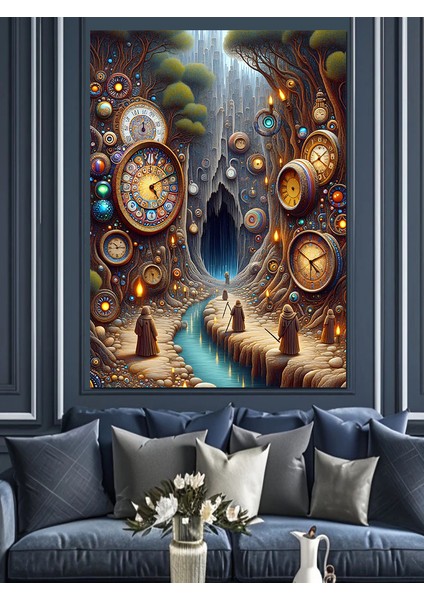 Zamana Yolculuk Dekoratif Kanvas - Mdf Ahşap Tablo fırsatları