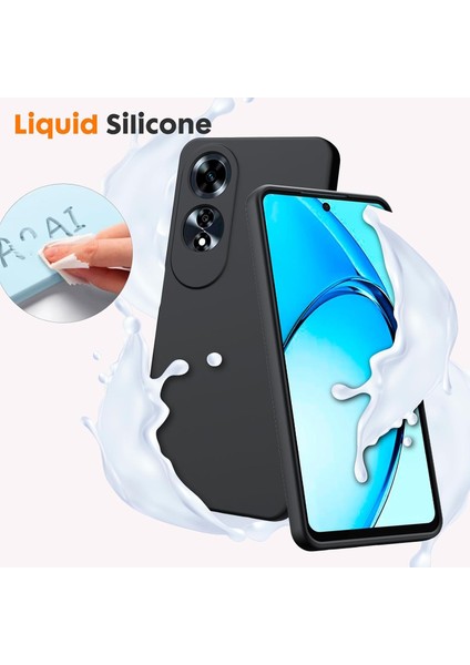 Oppo A60 Kılıf Lansman Kamera Korumalı Içi Kadife Yumuşak Renkli Silikon Mat Hisli Liquid