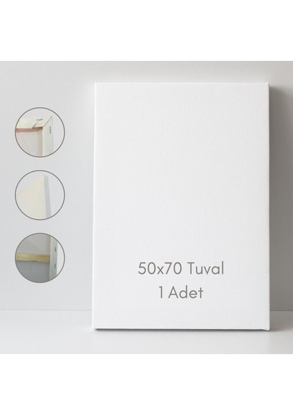 50X70-1 Adet Tuval Sanatsal Çalışmalar Için – Arkadan Zımbalı– Profesyonel ve Amatör Kullanım