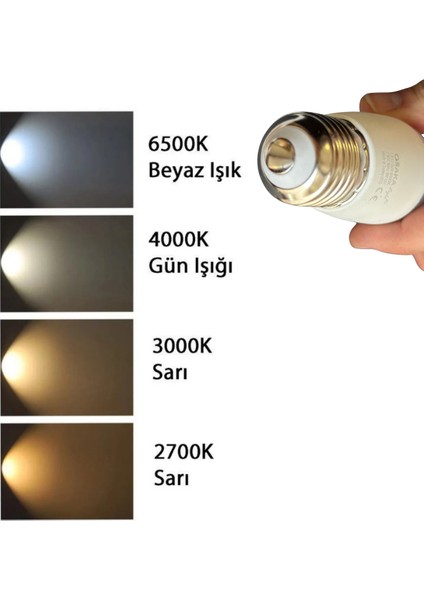 (3 adet) 9W (70W) Beyaz IŞIK E27 DUYLU (Kalın Duy) LED Ampul indirimleri