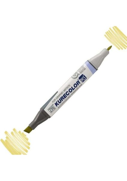 Kurecolor KC-3000N Twin Ws Çift Taraflı Grafik Marker Kalem Mellow Yellow 140 modelleri
