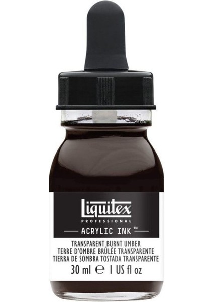 Professional Akrilik Mürekkep 30ML Transparent Burnt Umber 130