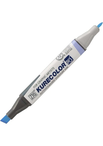 Kurecolor KC-3000N Twin Ws Çift Taraflı Grafik Marker Kalem Haze Blue 340