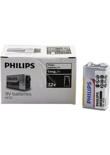 Phılıps 9V Pil 12PCS