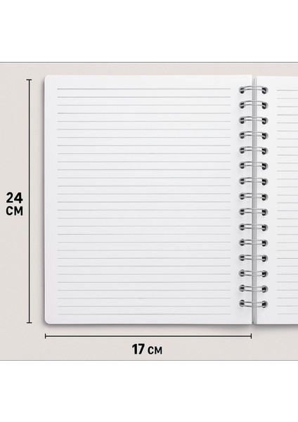 17*24 Spiralli Grenli Okul Defteri 80 Yaprak 4'lü Set