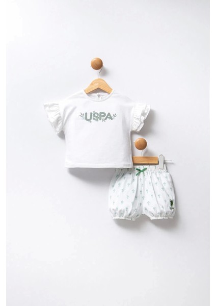 U.s Polo Bebek 2'li Takım USB2442 Beyaz