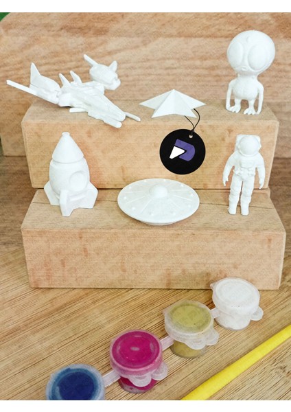 Boyanabilir Uzay Figür Seti, 6 Eğitici Figür, 3D Montessori Oyuncak, Çocuklar Için Aktivite Hobi fiyatları