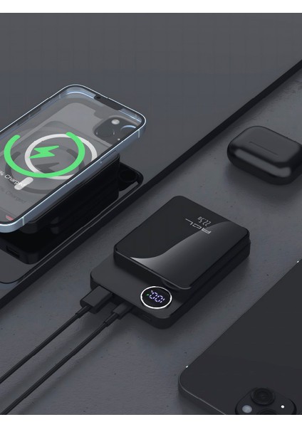 PW-111 10.000MAH 22.5W Manyetik Hızlı Şarj Powerbank