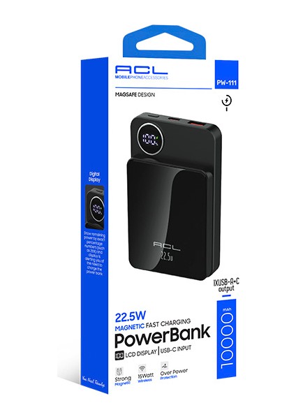 PW-111 10.000MAH 22.5W Manyetik Hızlı Şarj Powerbank