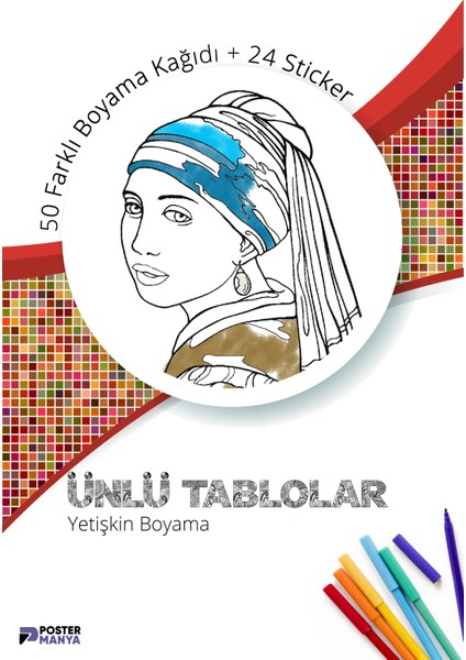 Ünlü Tablolar Yetişkinler Için Boyama Kitabı, Mandala Boyama Kitabı, Hobi Sanatsal Boyama Sayfaları modelleri
