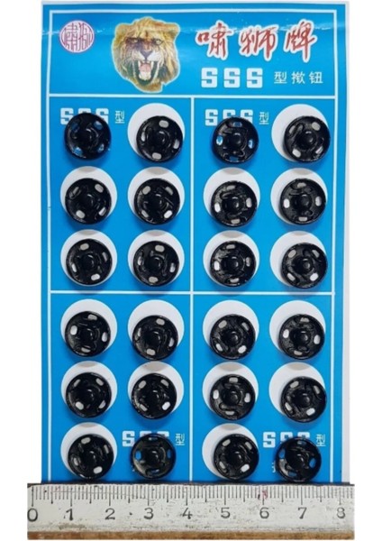 Çıt Çıt Model 2 Numara Siyah 24'lü