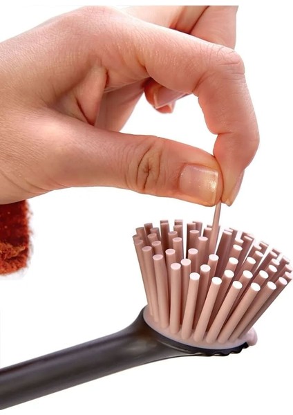 Istiridye Silikon Başlıklı Bulaşık Yıkama Fırçası - Lavabo Temizleme - Mutfak Tezgah Fırçası fırsatları