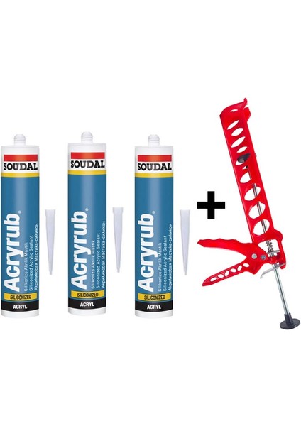 Silikonize Mastik Yapıştırıcı Krem 500 gr 3 Ad Derz Su Geçirmez Boyanabilir-Silikon Tabancası