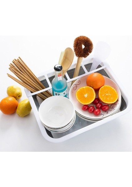 Tezgah Üstü Kaşık Bölmeli Katlanır Bulaşık Kurutmalık fırsatları