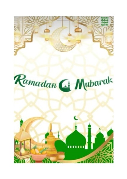 Kaligrafi Ramazan Süsü Yeşil - Ramadan Mubarak