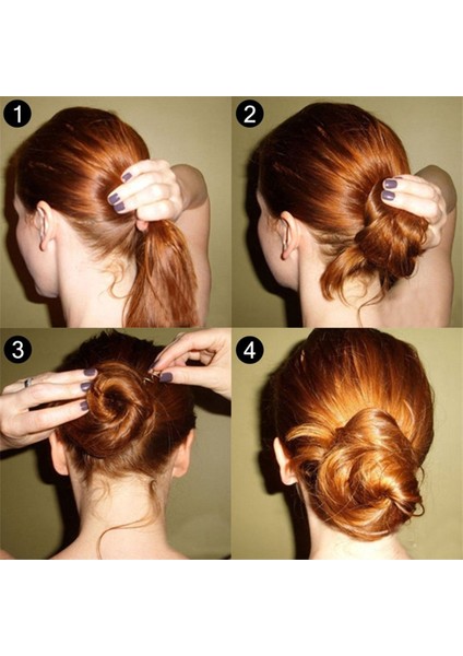 4'lü Spin Saç Şekillendirici Gold Renk Gizli Saç Saç Topuz Tokası fiyatları