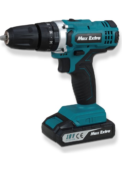 Max Extra MXP1960D - 32 Nm Akülü Darbeli Matkap Vidalama 18 Volt - 1.5 Amper