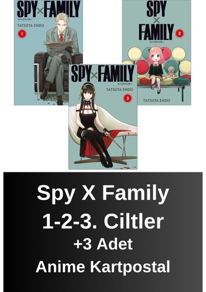 Spy x Family 1-2-3. Ciltler (3 Kitap) | Anime Kartpostallar