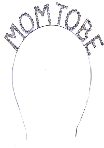 Parti Gümüş Renk Metal Taşlı Mom To Be Taç Baby Shower Anne Tacı fiyatları