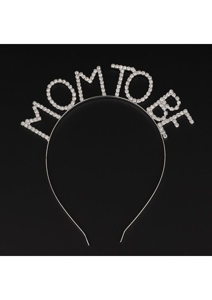Parti Gümüş Renk Metal Taşlı Mom To Be Taç Baby Shower Anne Tacı modelleri