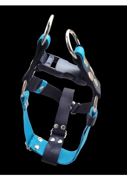 Köpek Göğüs Tasması Orta Irk Kolon Deri Konbinasyonlu Göğüs ÖLÇÜSÜ:50-80Cm Ayarlamalı-Dog Harness Gt4-29