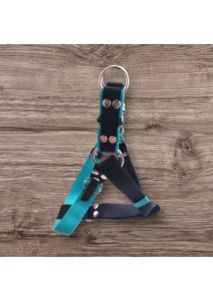Köpek Göğüs Tasması Orta Irk Kolon Deri Konbinasyonlu Göğüs ÖLÇÜSÜ:50-80Cm Ayarlamalı-Dog Harness Gt4-29