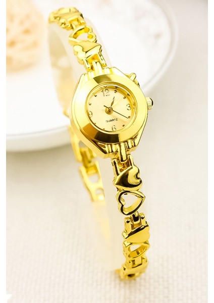 Altın Kaplama Kalp Desenli Minimal Kadın Kol Saati fiyatları