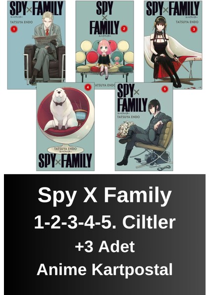 Spy x Family 1-2-3-4-5. Ciltler (5 Kitap) | Anime Kartpostallar