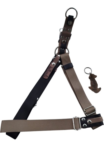Köpek Göğüs Tasması Orta Irk Kolon Deri Konbinasyonlu Göğüs ÖLÇÜSÜ:45-70Cm Ayarlamalı Dog Harness Gt4-31 fiyatları