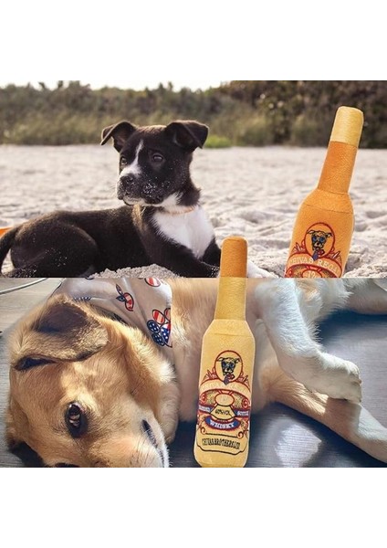 Köpek Oyuncağı 2 Adet Köpek Şişe Oyuncak Köpek Peluş Oyuncak Isırma Oyuncağı Büyük Boy
