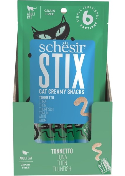 Schesir Stix Ton Balıklı Krem Ödül Maması 6X15gr fiyatları
