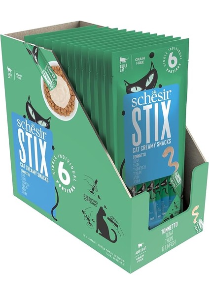 Schesir Stix Ton Balıklı Krem Ödül Maması 6X15gr modelleri
