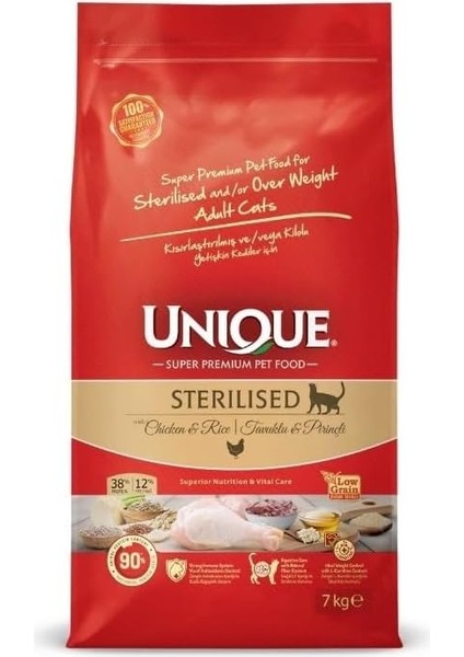 Unique Adult Cat Sterilised Chicken 7 kg