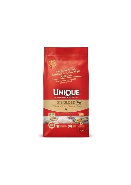 Unique Adult Cat Sterilised Chicken 7 kg fiyatları
