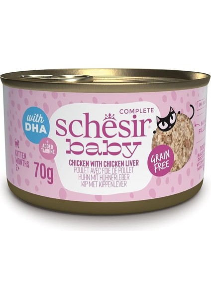 Schesir Baby Tavuk ile Tavuk Ciğeri Mus Konserve 70G