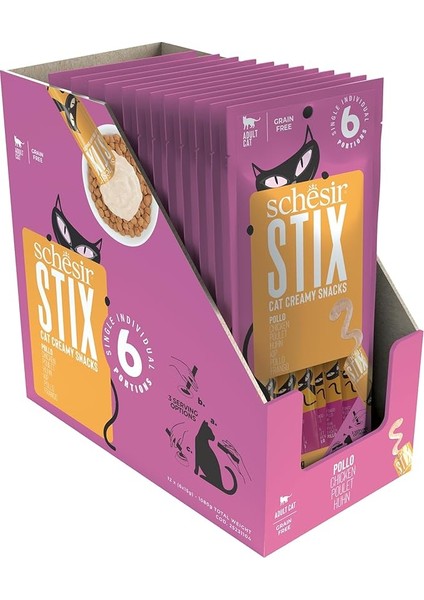 Schesir Stix Tavuklu Krem Ödül Maması 6X15G fiyatları