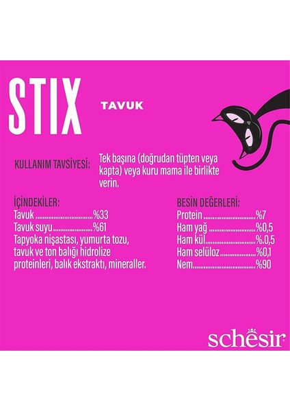 Schesir Stix Tavuklu Krem Ödül Maması 6X15G indirimleri