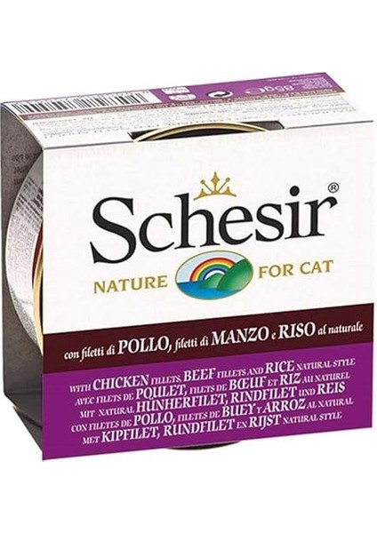Schesir Yetişkin Kedi Konservesi 85 gr Sığır + Tavuk Etli