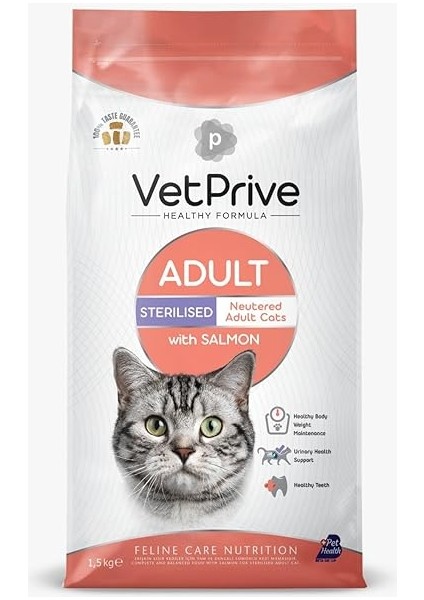 Vetprive Cat Adult Sterilsed With Salmon 1,5 kg