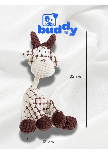 Peluş Zürafa - Ananas Dokuma - Çiğnemeye Karşı Dirençli