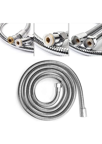 Universal Eko B Kalite Duş Hortumu Krom Duş Spirali 150 cm - Tüm Duş Başlıkları ILE%100 Uyumlu Orjinal G1/2 Kolay Montaj fiyatları