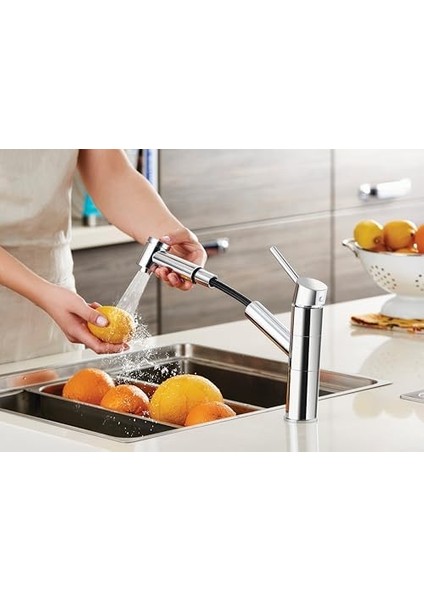 Harmony Xl A42147 Pull-Out Eviye Bataryası, 8 Litre/dk Akış Hızı, Uzayabilen El Duşu, Krom