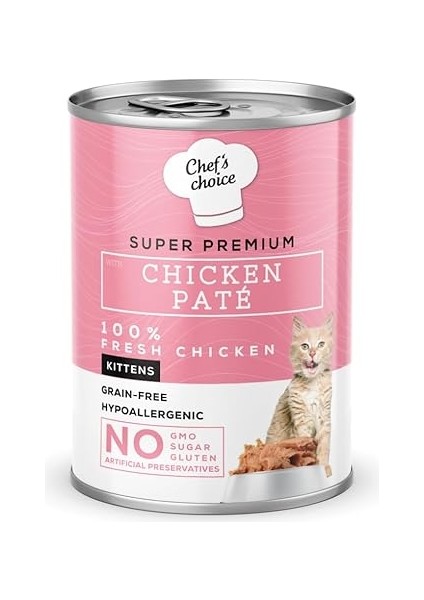 Chef's Choice Yavru Kediler Için, Tahılsız, Hipoalerjenik, Tavuk Etli Ezme, 400 G fiyatları